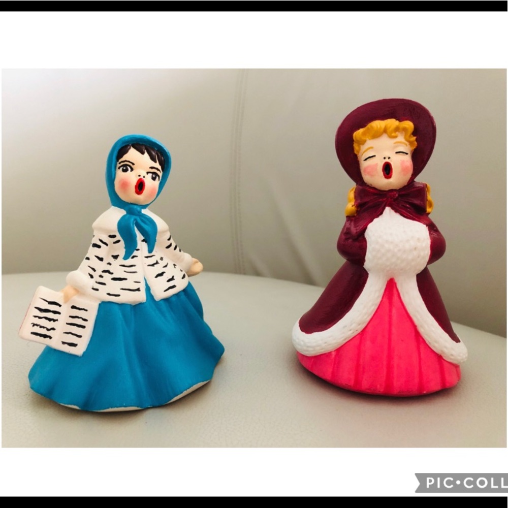 RARE Vintage 1982 AES LADY Figurine🌹Set of 2 Ermine Muff/Book🌹18 Centur Style